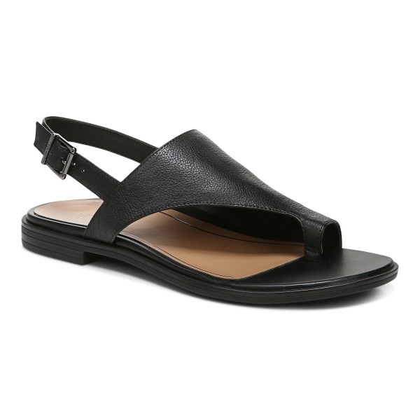 Vionic Sandals Ireland - Ella Sandal Black - Womens Shoes For Sale | GHWNB-3289